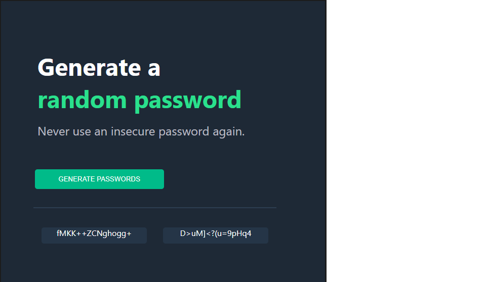 basic password generator